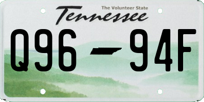 TN license plate Q9694F