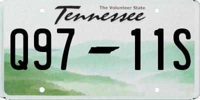 TN license plate Q9711S