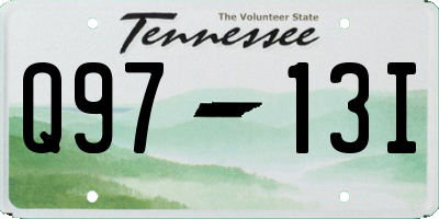 TN license plate Q9713I