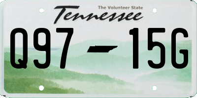 TN license plate Q9715G