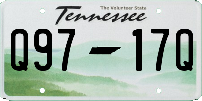 TN license plate Q9717Q