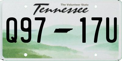 TN license plate Q9717U