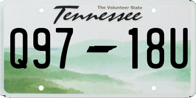 TN license plate Q9718U
