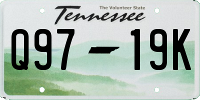 TN license plate Q9719K