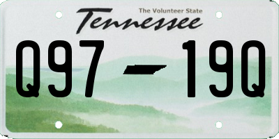 TN license plate Q9719Q