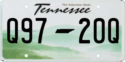 TN license plate Q9720Q