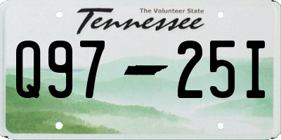 TN license plate Q9725I