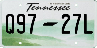 TN license plate Q9727L