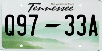 TN license plate Q9733A