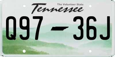 TN license plate Q9736J