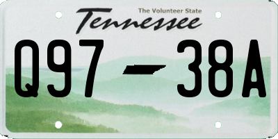 TN license plate Q9738A