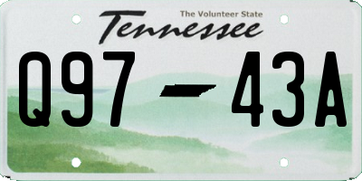 TN license plate Q9743A