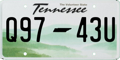 TN license plate Q9743U