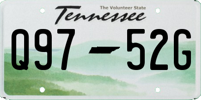 TN license plate Q9752G