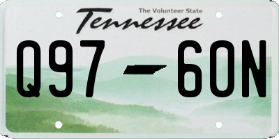 TN license plate Q9760N
