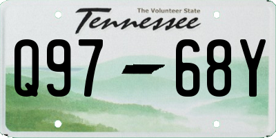 TN license plate Q9768Y