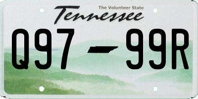 TN license plate Q9799R