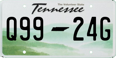 TN license plate Q9924G