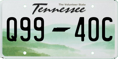 TN license plate Q9940C