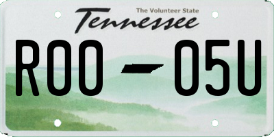 TN license plate R0005U