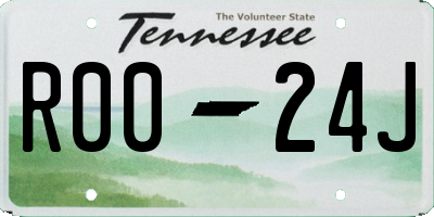 TN license plate R0024J