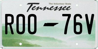 TN license plate R0076V