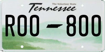 TN license plate R0080O