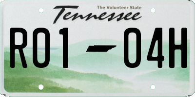 TN license plate R0104H