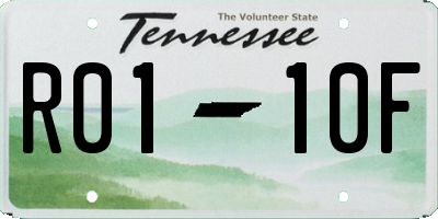 TN license plate R0110F