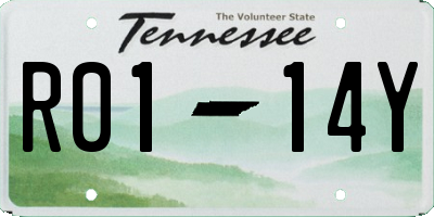 TN license plate R0114Y
