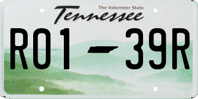 TN license plate R0139R