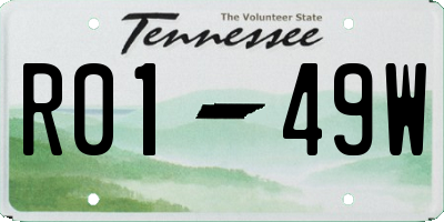 TN license plate R0149W