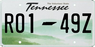 TN license plate R0149Z