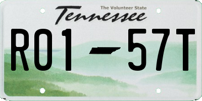 TN license plate R0157T