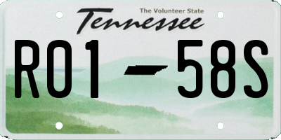 TN license plate R0158S