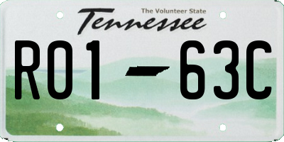 TN license plate R0163C