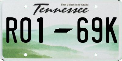 TN license plate R0169K