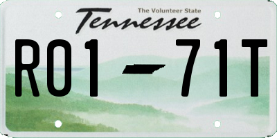 TN license plate R0171T