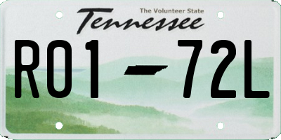TN license plate R0172L