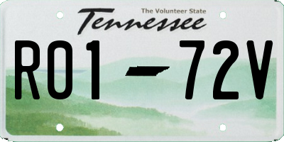 TN license plate R0172V
