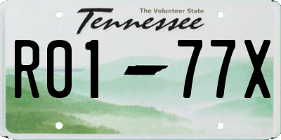 TN license plate R0177X
