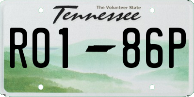 TN license plate R0186P