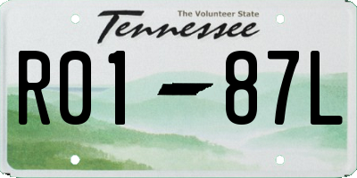 TN license plate R0187L