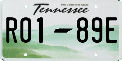 TN license plate R0189E