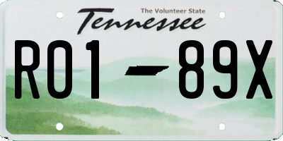 TN license plate R0189X