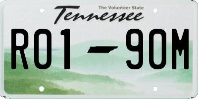TN license plate R0190M