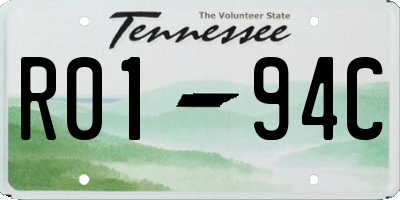 TN license plate R0194C