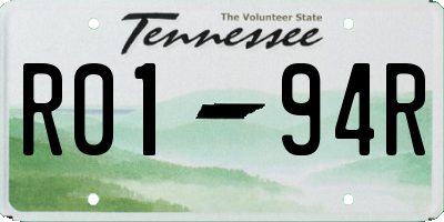 TN license plate R0194R