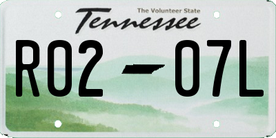 TN license plate R0207L