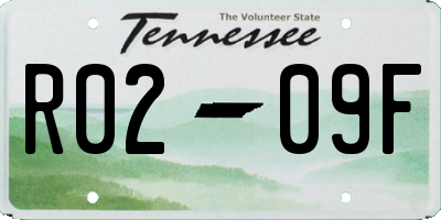 TN license plate R0209F